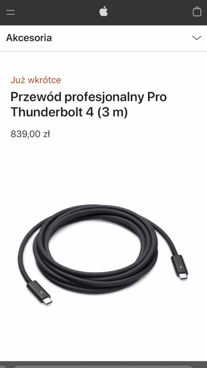 kabel Apple Thunderbolt 4