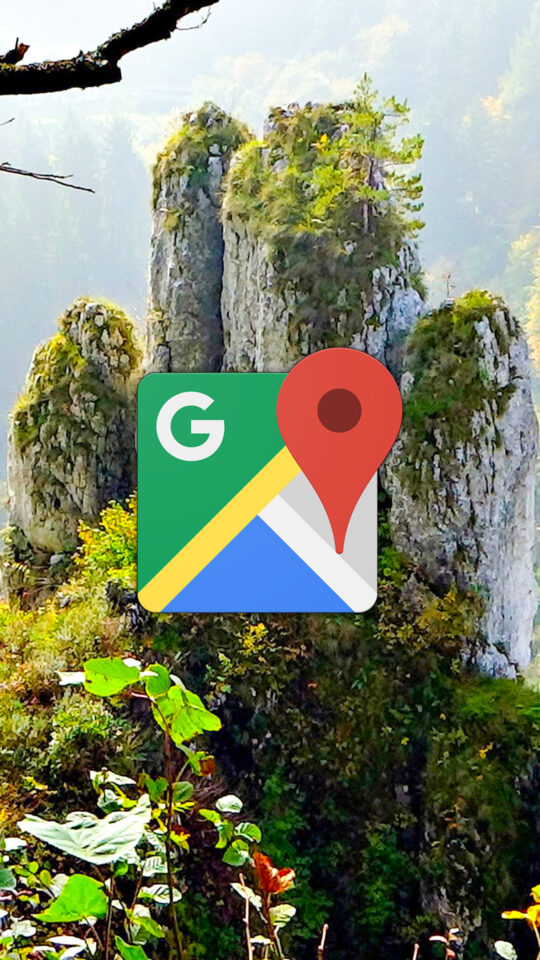 złote pinezki google maps