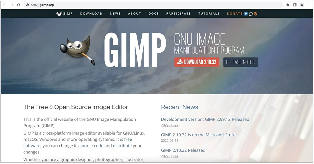 GIMP fakeowa strona